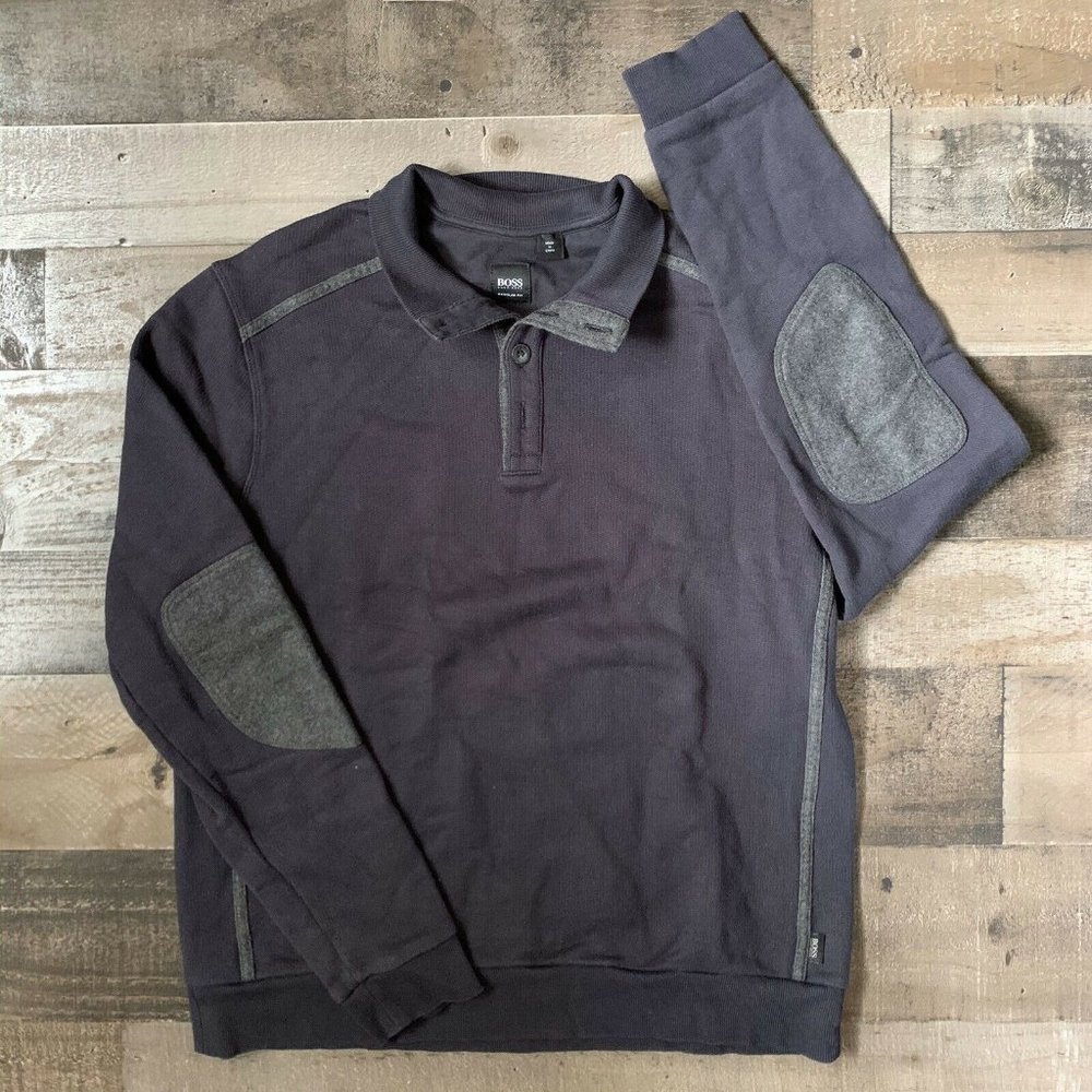 HUGO BOSS Men’s Sweater Long Sleeve Button